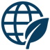 Image of a globe and a leaf to depict Climate Change